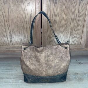 Montana West Two-Tone Shoulder Bag